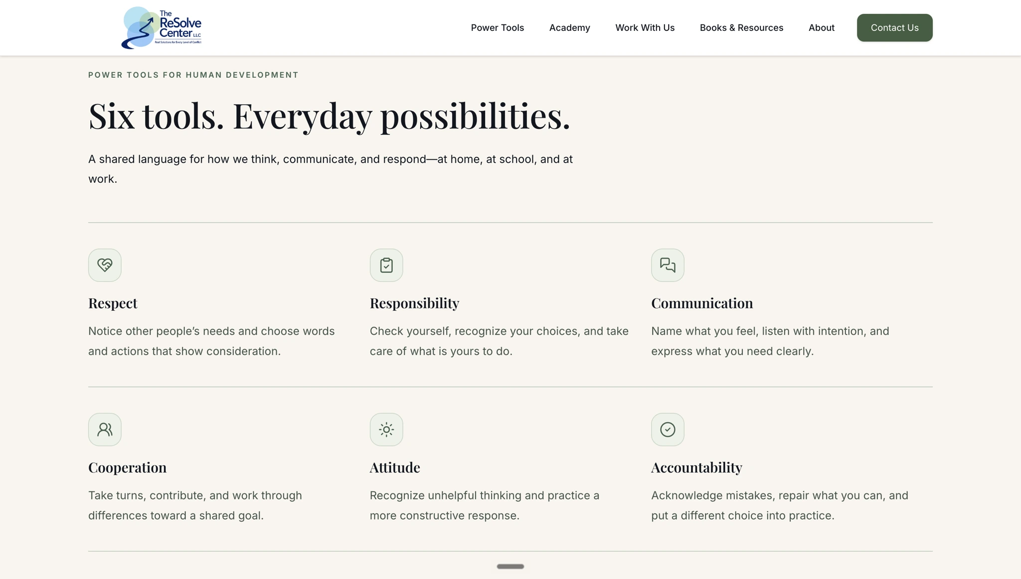 The ReSolve Center: Six tools
